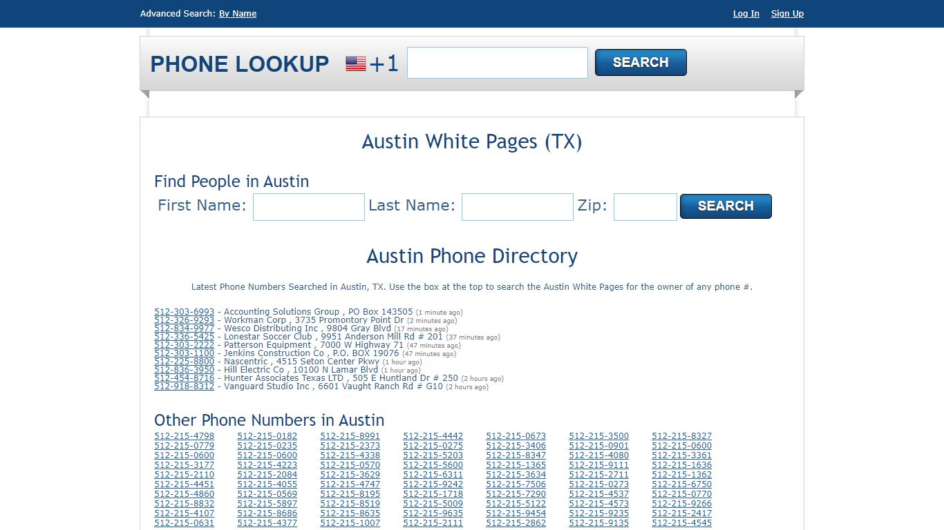 Austin White Pages - Austin Phone Directory Lookup